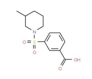 3-[(3-methylpiperidin-1-yl)sulfonyl]benzoic acid - chemical structure image