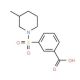 3-[(3-methylpiperidin-1-yl)sulfonyl]benzoic acid - chemical structure image