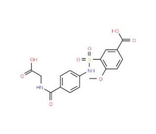 3-{[(4-{[(carboxymethyl)amino]carbonyl}phenyl)amino]sulfonyl}-4-methoxybenzoic acid - chemical structure image