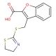 3-[(4,5-dihydro-1,3-thiazol-2-ylthio)methyl]-1-benzofuran-2-carboxylic acid - chemical structure image
