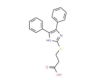3-[(4,5-Diphenyl-1H-imidazol-2-yl)thio]-propanoic acid - chemical structure image