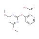 3-[(4,6-Dimethoxypyrimidin-2-yl)oxy]pyridine-2-carboxylic acid (CAS 113582-66-4) - chemical structure image