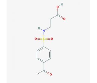3-{[(4-acetylphenyl)sulfonyl]amino}propanoic acid - chemical structure image
