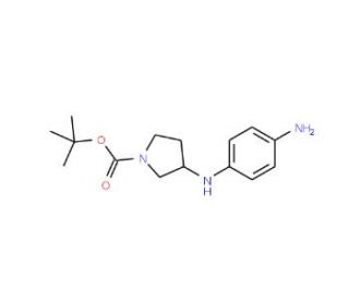 3-[(4-amino-phenylamino)-pyrrolidine-1-carboxylic acid tert-butyl ester (CAS 1159976-32-5) - chemical structure image