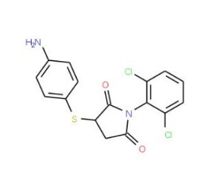 3-[(4-Aminophenyl)thio]-1-(2,6-dichlorophenyl)-pyrrolidine-2,5-dione - chemical structure image