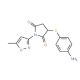 3-[(4-Aminophenyl)thio]-1-(5-methylisoxazol-3-yl)-pyrrolidine-2,5-dione - chemical structure image