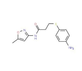 3-[(4-Aminophenyl)thio]-N-(5-methylisoxazol-3-yl)-propanamide - chemical structure image
