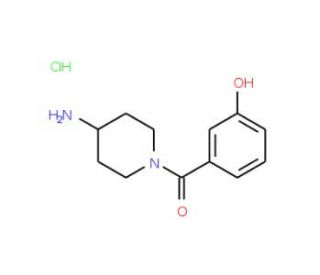 3-[(4-aminopiperidin-1-yl)carbonyl]phenol hydrochloride - chemical structure image