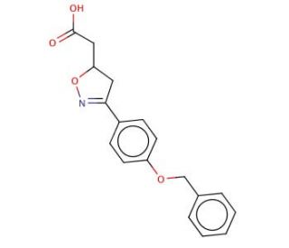 3-[(4-Benzyloxy)phenyl]-4,5-dihydro-5-isoxazole acetic acid - chemical structure image