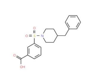3-[(4-benzylpiperidin-1-yl)sulfonyl]benzoic acid - chemical structure image