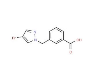 3-[(4-Bromo-1H-pyrazol-1-yl)methyl]benzoic acid - chemical structure image