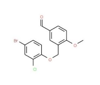 3-[(4-Bromo-2-chlorophenoxy)methyl]-4-methoxybenzaldehyde - chemical structure image