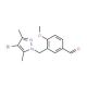 3-[(4-Bromo-3,5-dimethyl-1H-pyrazol-1-yl)methyl]-4-methoxybenzaldehyde - chemical structure image