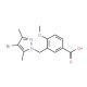 3-[(4-Bromo-3,5-dimethyl-1H-pyrazol-1-yl)methyl]-4-methoxybenzoic acid - chemical structure image