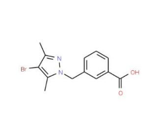 3-[(4-Bromo-3,5-dimethyl-1H-pyrazol-1-yl)methyl]benzoic acid (CAS 175203-24-4) - chemical structure image
