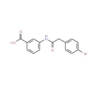3-{[(4-bromophenyl)acetyl]amino}benzoic acid - chemical structure image
