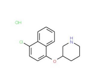 3-[(4-Chloro-1-naphthyl)oxy]piperidine hydrochloride - chemical structure image