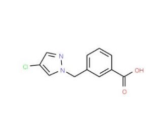 3-[(4-Chloro-1H-pyrazol-1-yl)methyl]benzoic acid - chemical structure image
