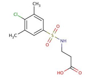3-{[(4-chloro-3,5-dimethylphenyl)sulfonyl]amino}propanoic acid - chemical structure image