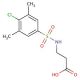 3-{[(4-chloro-3,5-dimethylphenyl)sulfonyl]amino}propanoic acid - chemical structure image