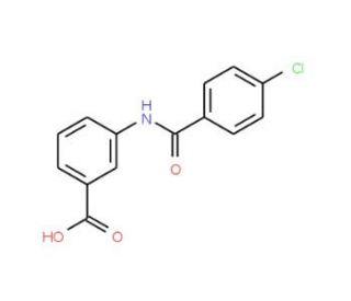 3-[(4-chlorobenzoyl)amino]benzoic acid - chemical structure image