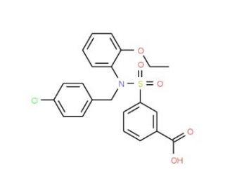 3-{[(4-chlorobenzyl)(2-ethoxyphenyl)amino]sulfonyl}benzoic acid - chemical structure image