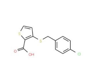3-[(4-Chlorobenzyl)sulfanyl]-2-thiophenecarboxylic acid - chemical structure image