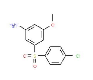 3-[(4-Chlorophenyl)sulfonyl]-5-methoxyaniline - chemical structure image