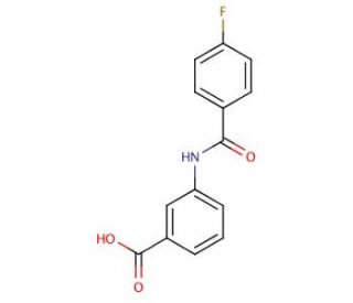 3-[(4-fluorobenzoyl)amino]benzoic acid - chemical structure image