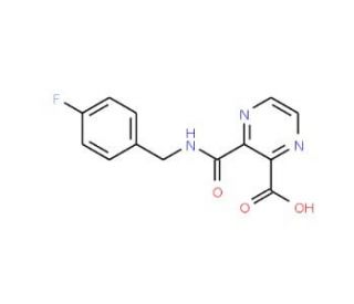 3-{[(4-fluorobenzyl)amino]carbonyl}pyrazine-2-carboxylic acid - chemical structure image