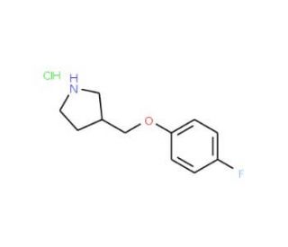 3-[(4-Fluorophenoxy)methyl]pyrrolidine hydrochloride - chemical structure image