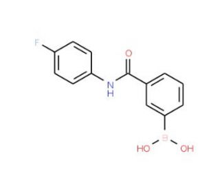 3-[(4-Fluorophenyl)aminocarbonyl]benzeneboronic acid (CAS 850567-35-0) - chemical structure image
