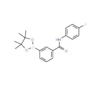 3-[(4-Fluorophenyl)aminocarbonyl]benzeneboronic acid, pinacol ester (CAS 850567-58-7) - chemical structure image