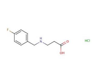 3-{[(4-fluorophenyl)methyl]amino}propanoic acid hydrochloride - chemical structure image