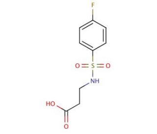 3-{[(4-fluorophenyl)sulfonyl]amino}propanoic acid - chemical structure image