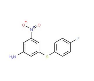 3-[(4-Fluorophenyl)thio]-5-nitroaniline - chemical structure image