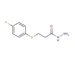 3-[(4-fluorophenyl)thio]propanohydrazide - chemical structure image