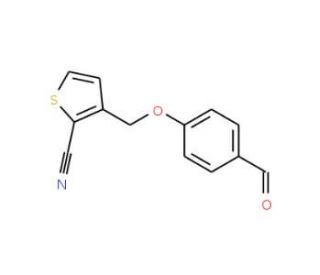3-[(4-Formylphenoxy)methyl]thiophene-2-carbonitrile (CAS 256471-05-3) - chemical structure image