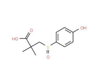 3-[(4-Hydroxyphenyl)sulfinyl]-2,2-dimethylpropanoic acid - chemical structure image