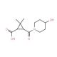 3-[(4-Hydroxypiperidin-1-yl)carbonyl]-2,2-dimethylcyclopropanecarboxylic acid - chemical structure image