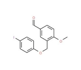 3-[(4-Iodophenoxy)methyl]-4-methoxybenzaldehyde - chemical structure image
