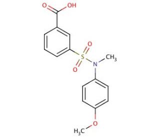 3-[(4-Methoxy-phenyl)-methyl-sulfamoyl]-benzoic acid - chemical structure image
