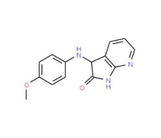3-[(4-Methoxyphenyl)amino]-1,3-dihydro-2H-pyrrolo[2,3-b]pyridin-2-one - chemical structure image