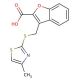 3-{[(4-methyl-1,3-thiazol-2-yl)thio]methyl}-1-benzofuran-2-carboxylic acid - chemical structure image