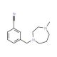 3-[(4-Methylhomopiperazin-1-yl)methyl]benzonitrile (CAS 910036-91-8) - chemical structure image
