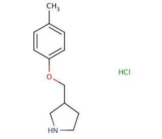 3-[(4-Methylphenoxy)methyl]pyrrolidinehydrochloride - chemical structure image