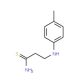3-[(4-methylphenyl)amino]propanethioamide - chemical structure image