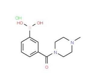 3-[(4-Methylpiperazin-1-yl)carbonyl]benzeneboronic acid hydrochloride (CAS 957060-92-3) - chemical structure image
