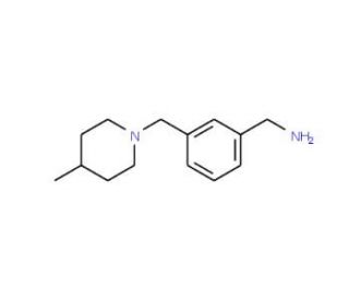 3-[(4-Methylpiperidin-1-yl)methyl]benzylamine (CAS 690632-06-5) - chemical structure image