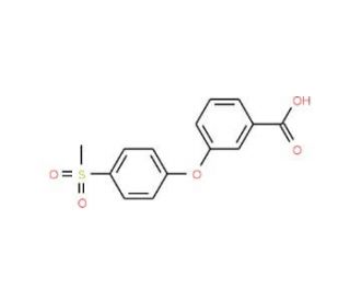 3-[(4-Methylsulfonyl)phenoxy]benzoic acid - chemical structure image